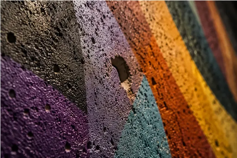 Strukturdetail auf Beton — Licht und Schatten im Relief, Detail 4